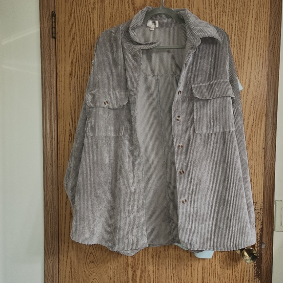 Dizzy Shacket Button Down In Tan - Picture 1 of 3